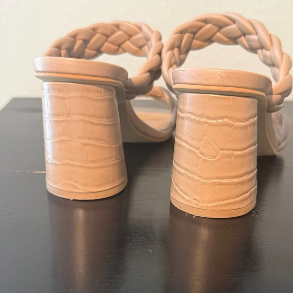 Dolce Vita Tan Braided Heels - Size 7 - Picture 5 of 8